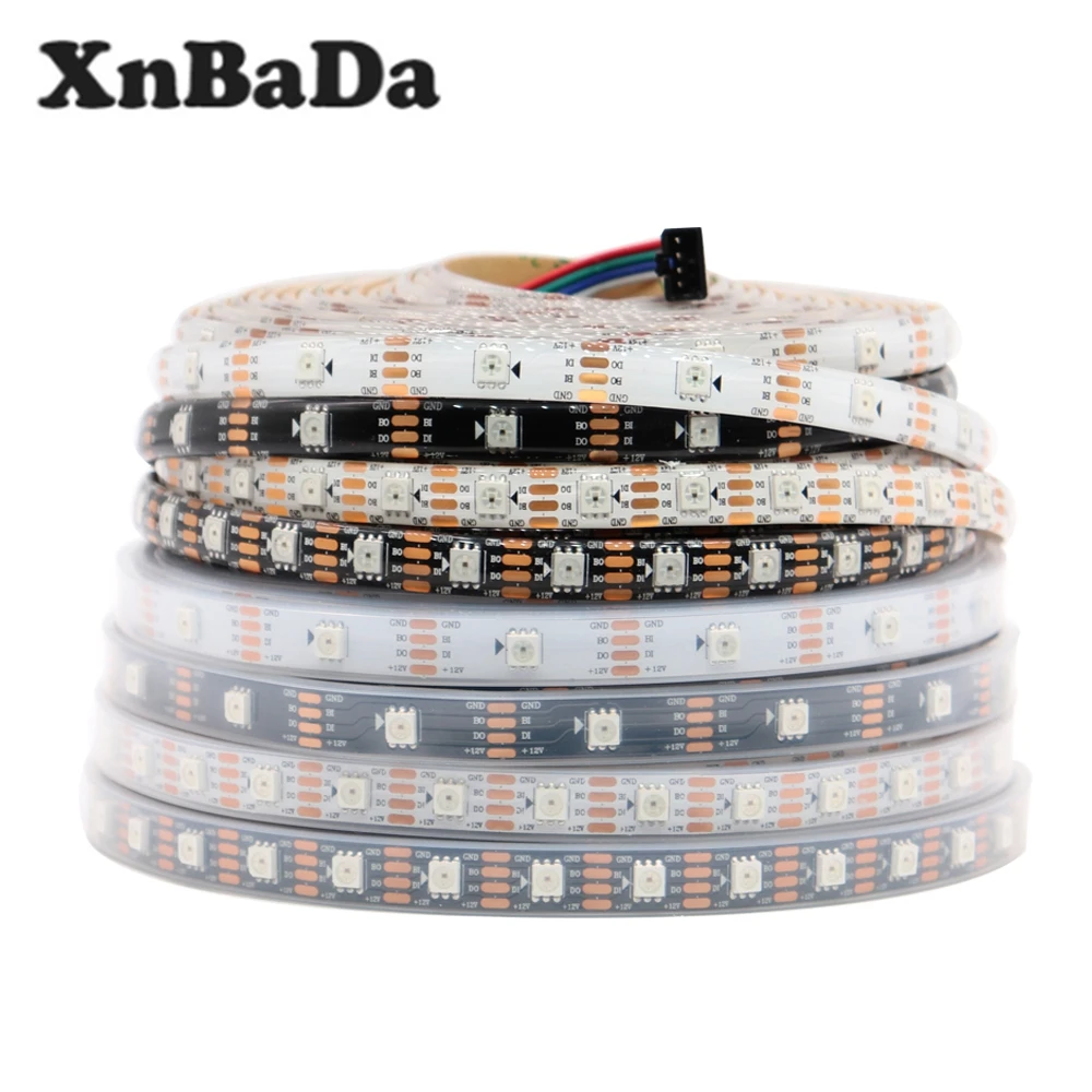 Светодиодный ленточный светильник WS2815 12 в пост. Тока WS2812B WS2813 RGB светодиодный