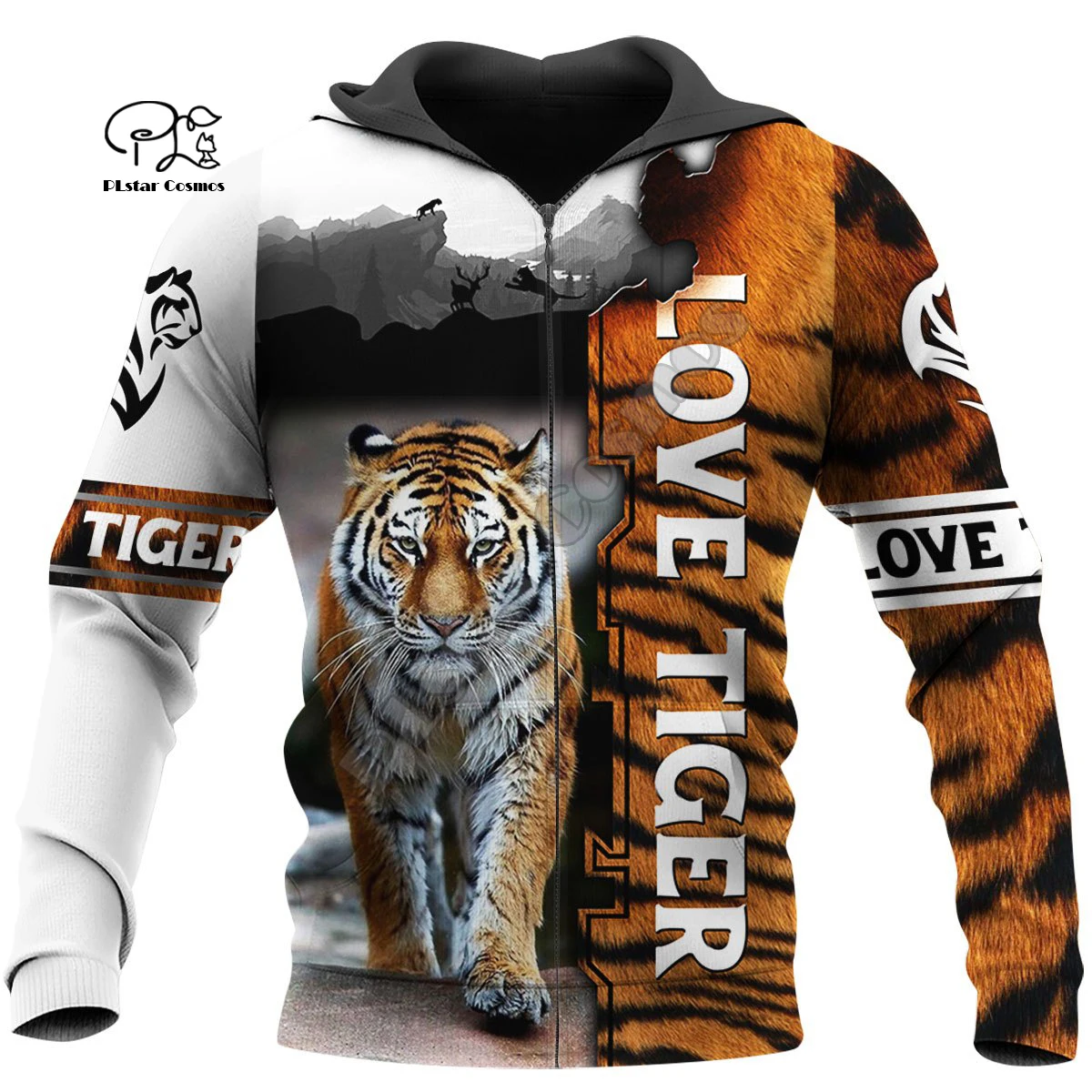 

PLstar Cosmos 3DPrint Love Tiger Animal Beast Harajuku Streetwear Unisex Funny Zip Hoodies/Sweatshirt/Jacket High Quality-a3