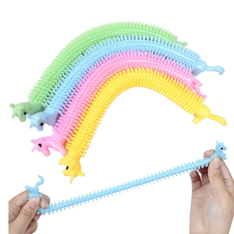 

New 6Pcs TPR Worm Noodle Stress Reliever Toy Vent Adult Antistress Noodles Fidget Toys Children Autism Squeeze Sensory Gifts