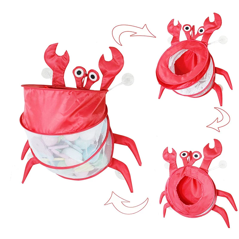 

Baby Bath Storage Bag with Strong Suction Cups Cute Animal Shape Foldable Organizer Lightweight Portable for Children AUG889