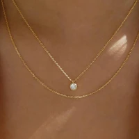 2021 trend elegant jewelry round crystal pendant necklace golden color unquie women fashion necklace wholesale x051