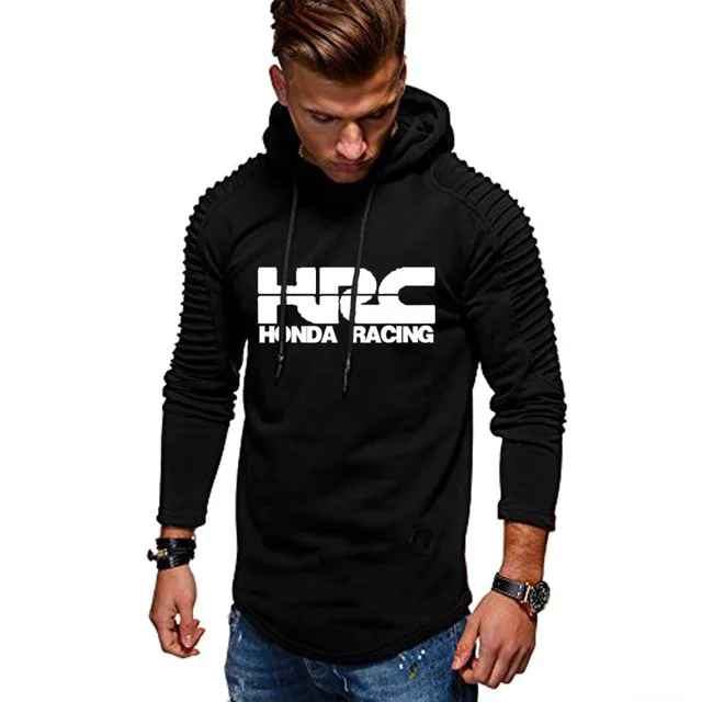 Толстовка мужская с логотипом гоночного мотоцикла и машины повседневная