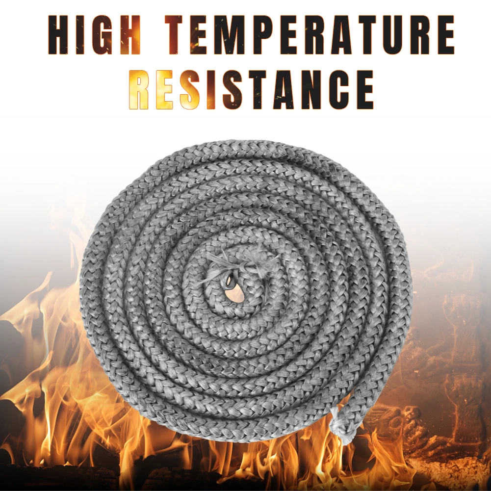 

Уплотнители, черный прочный канат для камина, многофункциональные универсальные аксессуары из стекловолокна, устойчивые к высоким темпера...