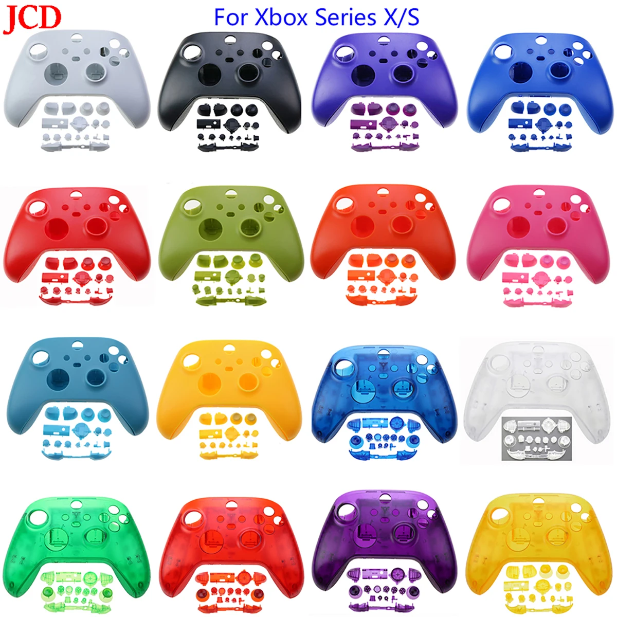 

JCD 1 Set For Xbox Series X S Controller Protective Cover Shell Front Housing Shell Case and Full set Buttons