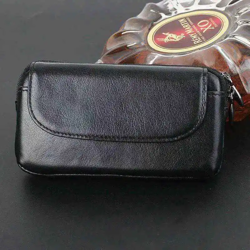Genuine Leather Zipper Wallet Phone Bag Case For Xiaomi Redmi 6 6A 6 Pro 7 7A Cover Redmi Note 5 6 7 Pro Case Universal Pouch