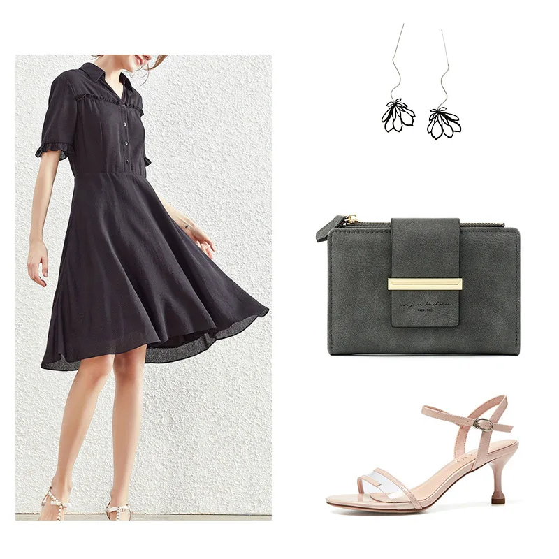 Винтажные женские кошельки из искусственной кожи, короткий кошелек на молнии с пряжкой, держатель для карт, многофункциональный шикарный женский клатч