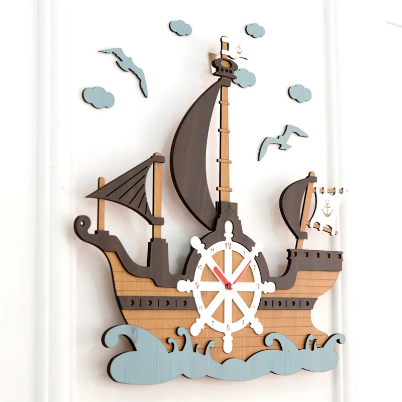 Бесшумные креативные настенные часы для гостиной оригинальные деревянные арт