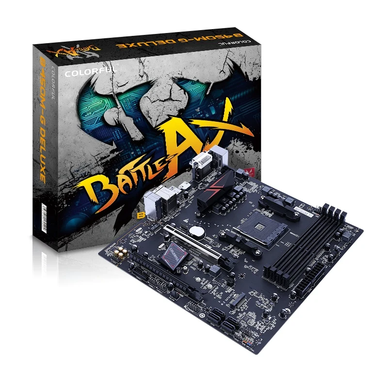 Совершенно новый красочный BATTLE AX B450M G DELUXE V14 материнская плата двухканальный DDR4 RAM
