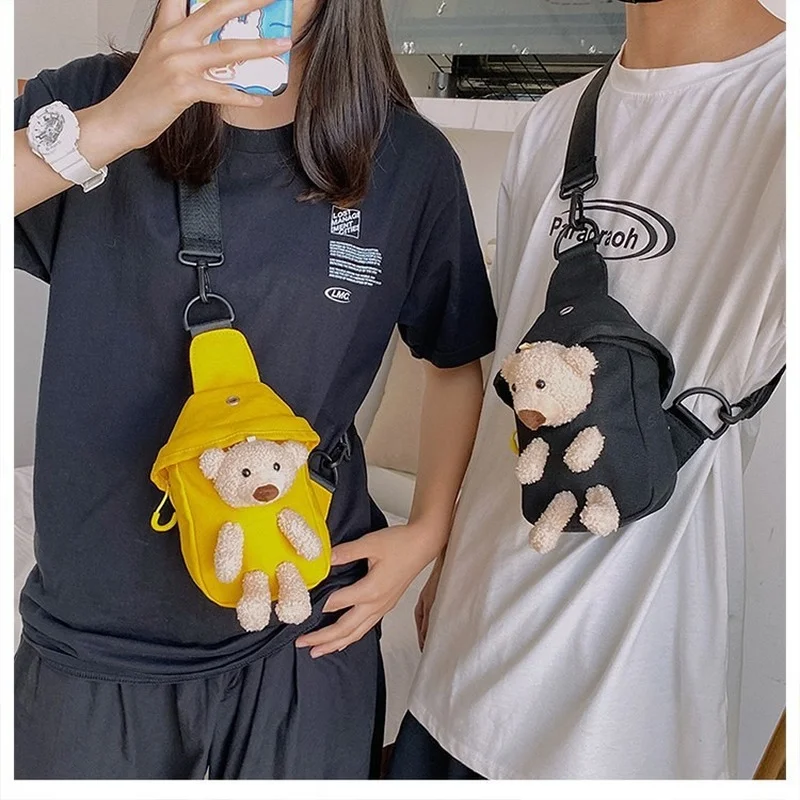 

Bear холщовая женская маленькая сумка через плечо, Повседневная Студенческая сумка-мессенджер, мини-сумки, дешевая женская сумка для телефон...