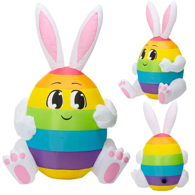 

Easter Yard Layout Decoration for Home Outdoor Easter Egg Rabbit Inflatable Garden Decoration Party Bunny Doll Decor LED Light