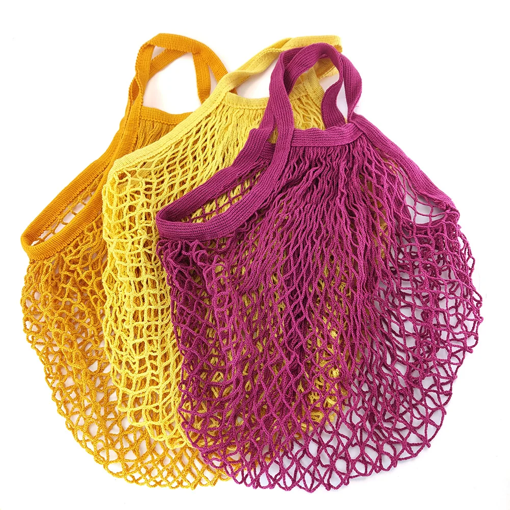 

New Bags Fruit Shopping Storage Handbag Reusable Foldable Mesh Net Turtle Bag String Bag Fruit Storage Handbag folding shopping