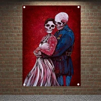 day of the dead paintings skeleton couple posters banners wall hanging ornaments skull tattoo art flags wall decoration tapestry