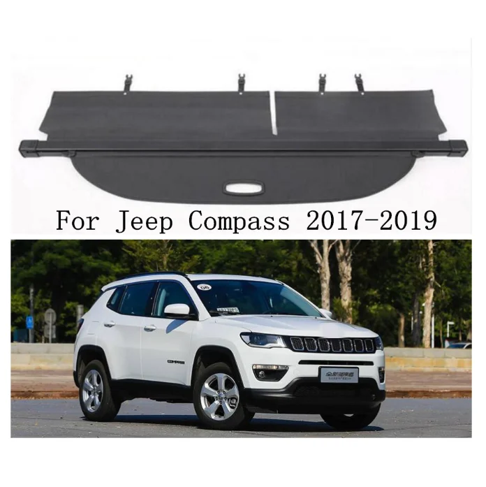 

Car Rear Trunk Cargo Cover Security Shield Screen shade Fits For Jeep Compass 2017 2018 2019