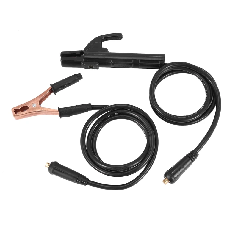 

2 Pcs 300A 1.5M Electrode Holder Stick Welders /Ground Clamp Set Welding Rod Stinger Clamping Tool 300 Amp Solder Leads Kit