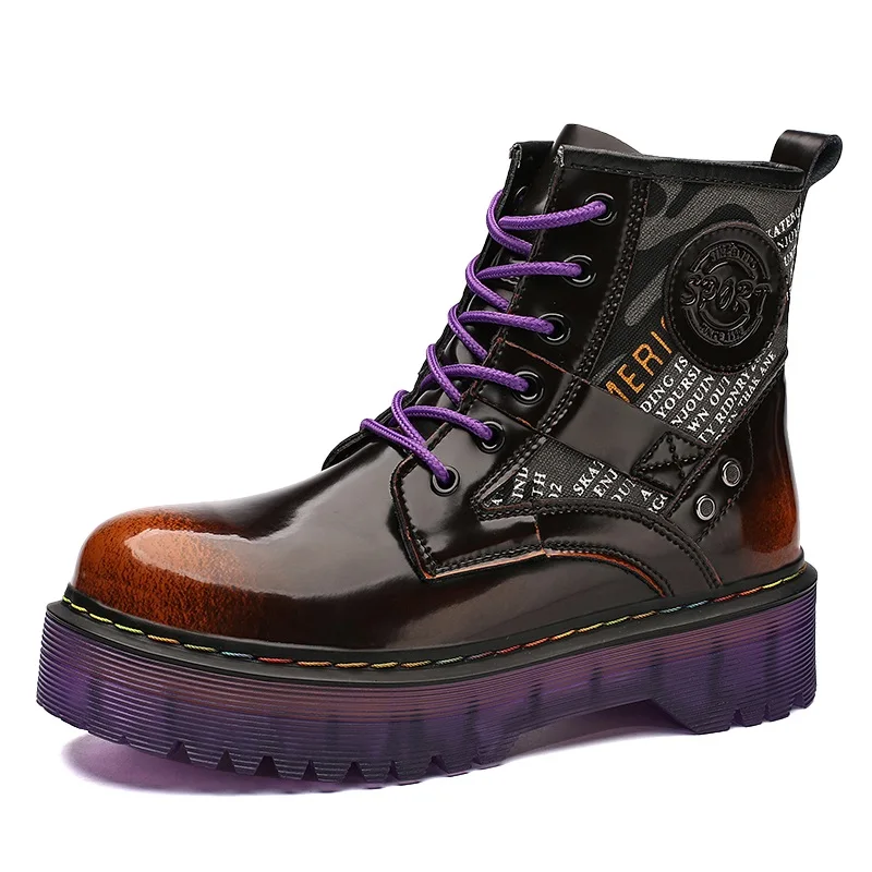 

sisuoco Chunky Boots Women Quality PU Leather Ankle Boots Platform Motorcycle Booties Female Autumn Shoes fashion Short Boots