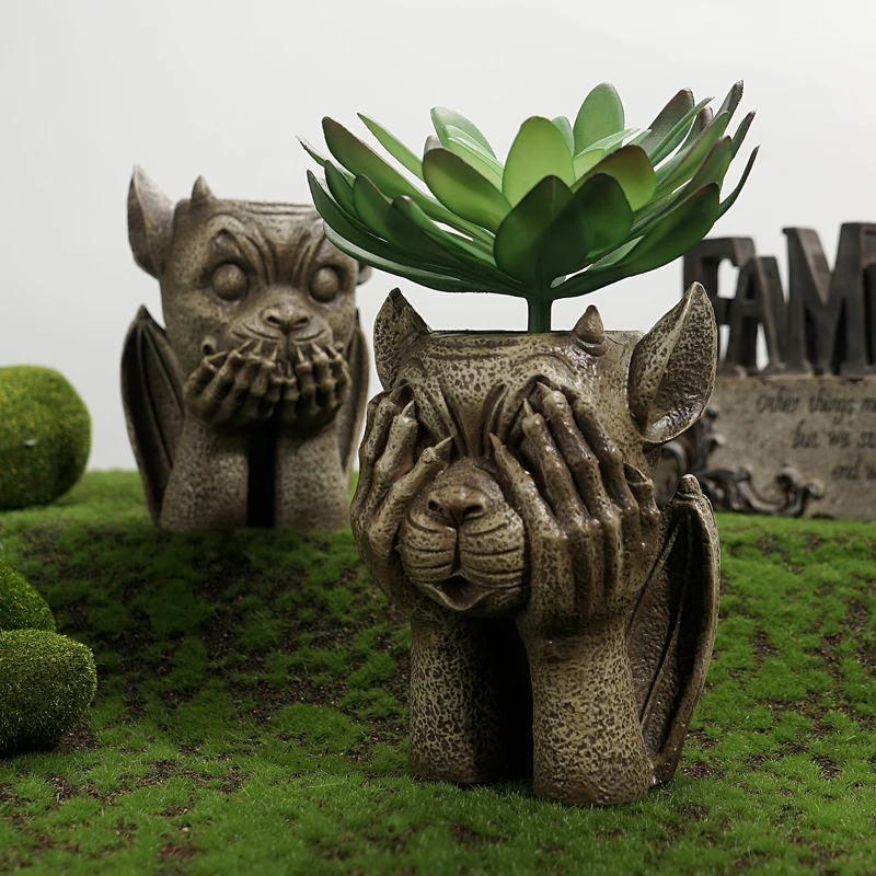 Цветочная ваза NORTHEUINS из смолы фигурки для интерьера абстрактный монстр