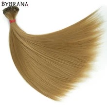 Bybrana 15 см* 100 см и 25 см* 100 см длинные прямые высокотемпературные волокна BJD SD парики DIY Волосы для кукол