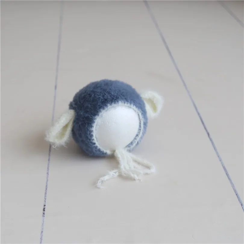 Шапка из пушистой ангоры для новорожденных розовая пушистая шапка сна реквизит