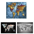 Алмазная живопись, карта мира, вышивка крестиком, карта, пейзаж, полноразмерная круглая Алмазная 5d Вышивка сделай сам, картина, стразы, искусство