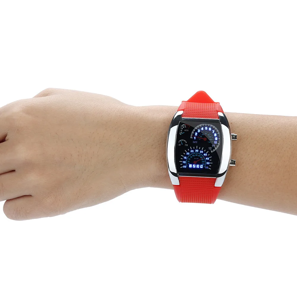 

Men Watch Electronic Watch Fashion LED Digital Quartz Watch Waterproof Silicone Band Sports Date Wristwatch Relojes Hombre 2021