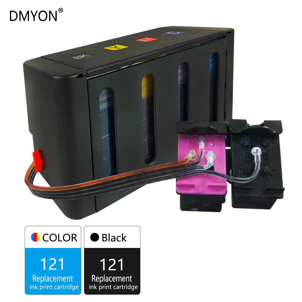 DMYON 121XL СНПЧ объемные чернила совместимые с hp 121 для Deskjet D2563 F2423 F2483 F2493 F4213 F4275 F4283 F4583