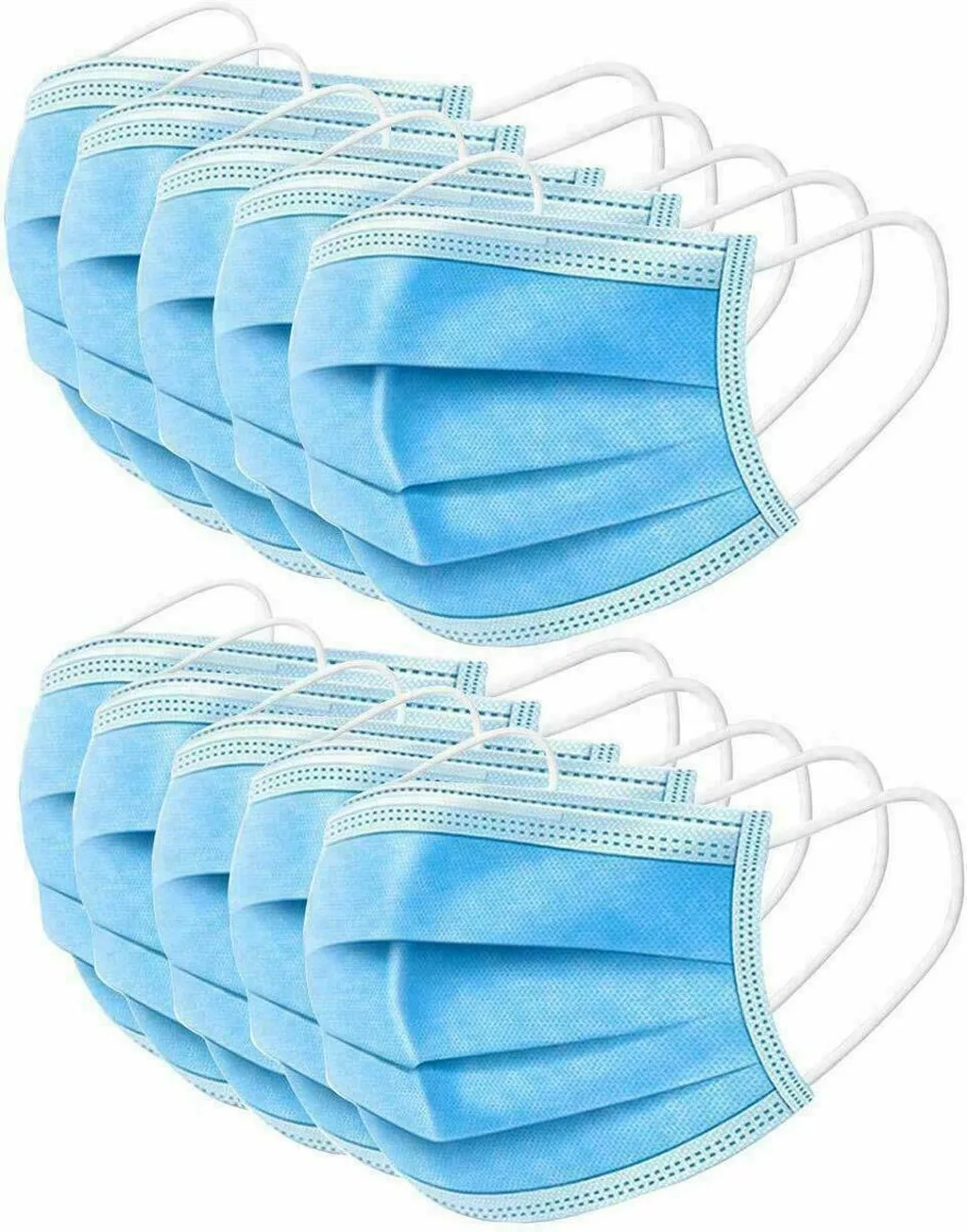 

Blue Disposable Facial Mask 3 Layers Halloween Cosplay Personal Face Mouth Masks Wholesale 200pack/lot 200/100/50/20/10/pcs