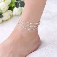 the new hot selling versatile multi layer anklet ladies anklet fashion simple and creative anklet beach accessories