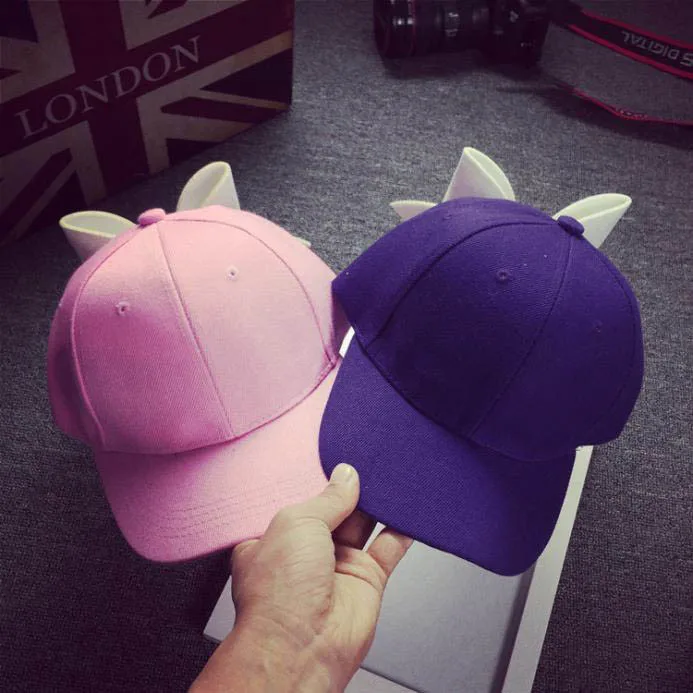 Бейсболки женский Harajuku бантом casquette регулируемая хип хоп сплошной цвет Бейсболка