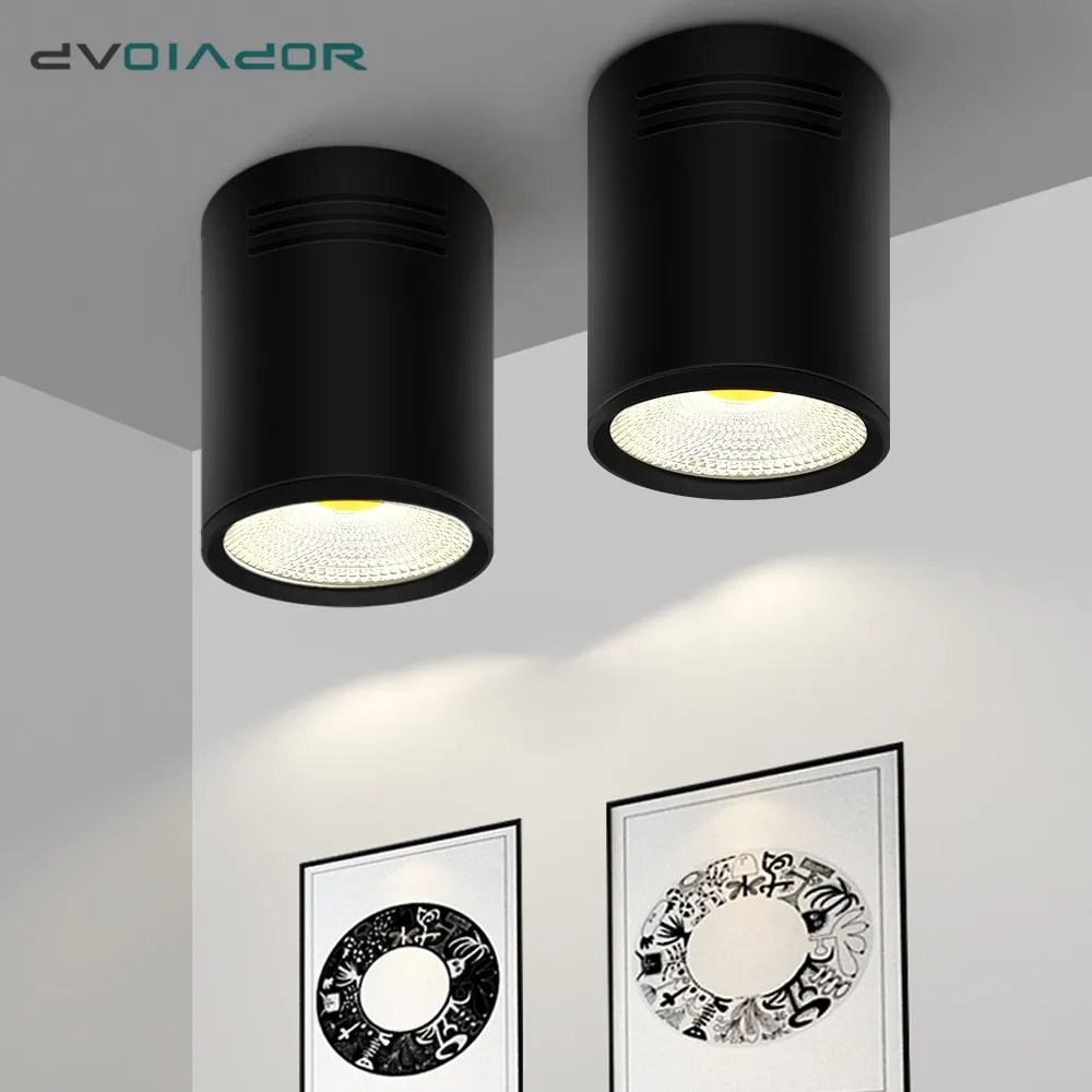 Черный светодиодный потолочный светильник DVOLADOR с регулируемой яркостью 3 Вт/5 Вт/7