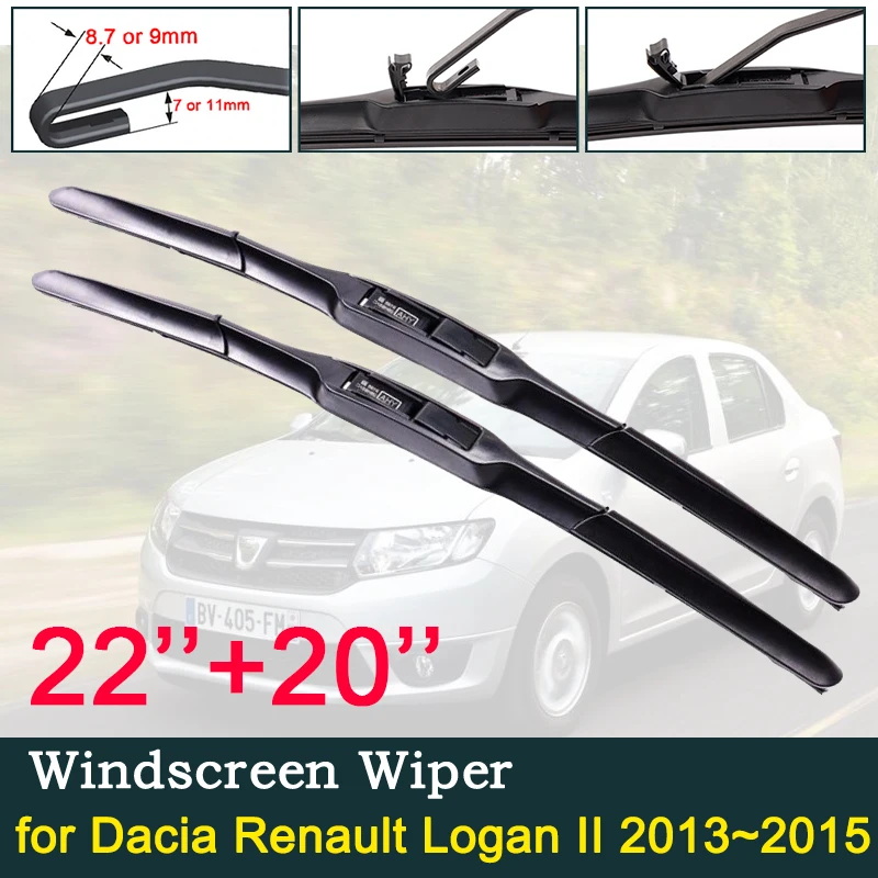Для Dacia Renault Logan II 2013 ~ 2015 2014 лобовое стекло стеклоочистители автомобильные
