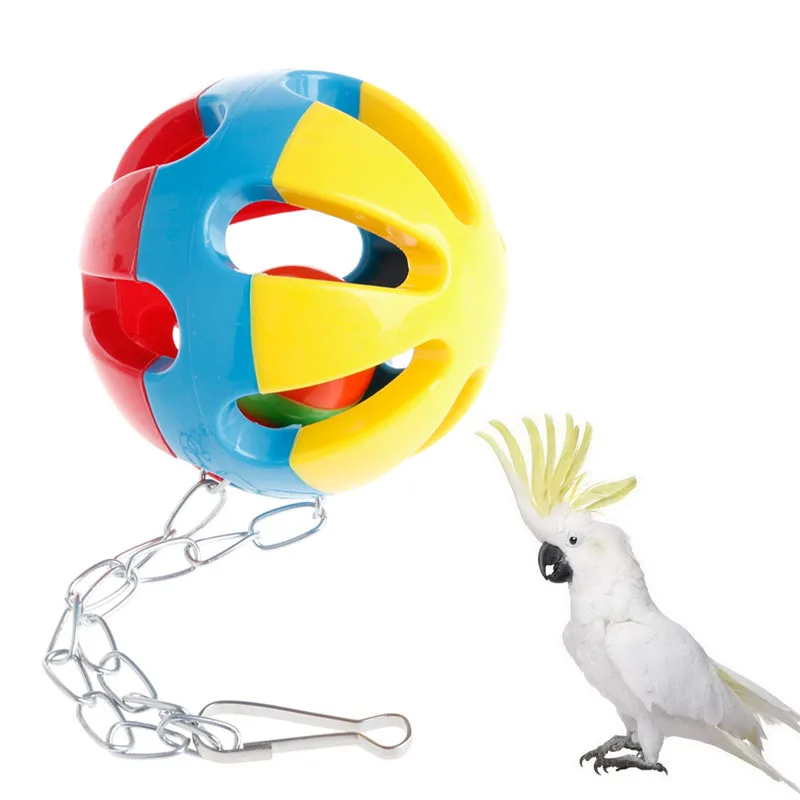 

Pet Bird Bites Toys Parrot Chew Ball Swing Cage Hanging Cockatiel Parakeet Chain 85DA