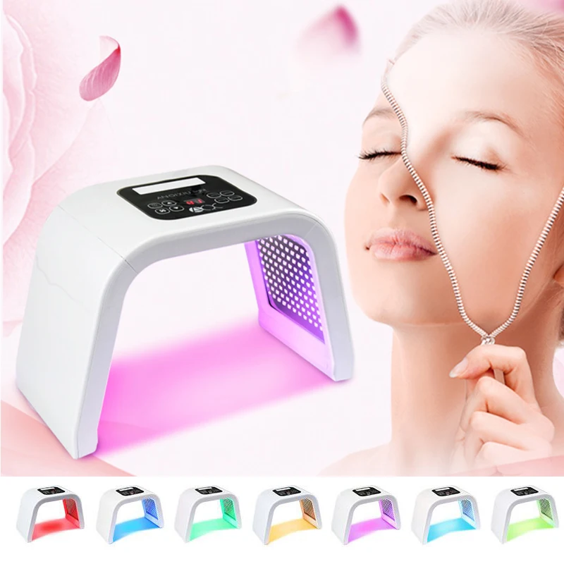 LED Folding Spectrometer 4 Color 7 Color Photon Skin Rejuvenation Apparatus Facial Firming Whitening  Acne Treatment Instrument