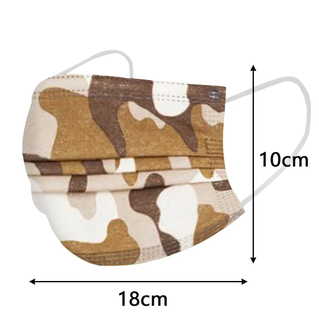 

20PCS Unisex Camouflage Face Masks Mascarillas Face Shield Masque Facial Mask face shield Masque Face Mask Cloth