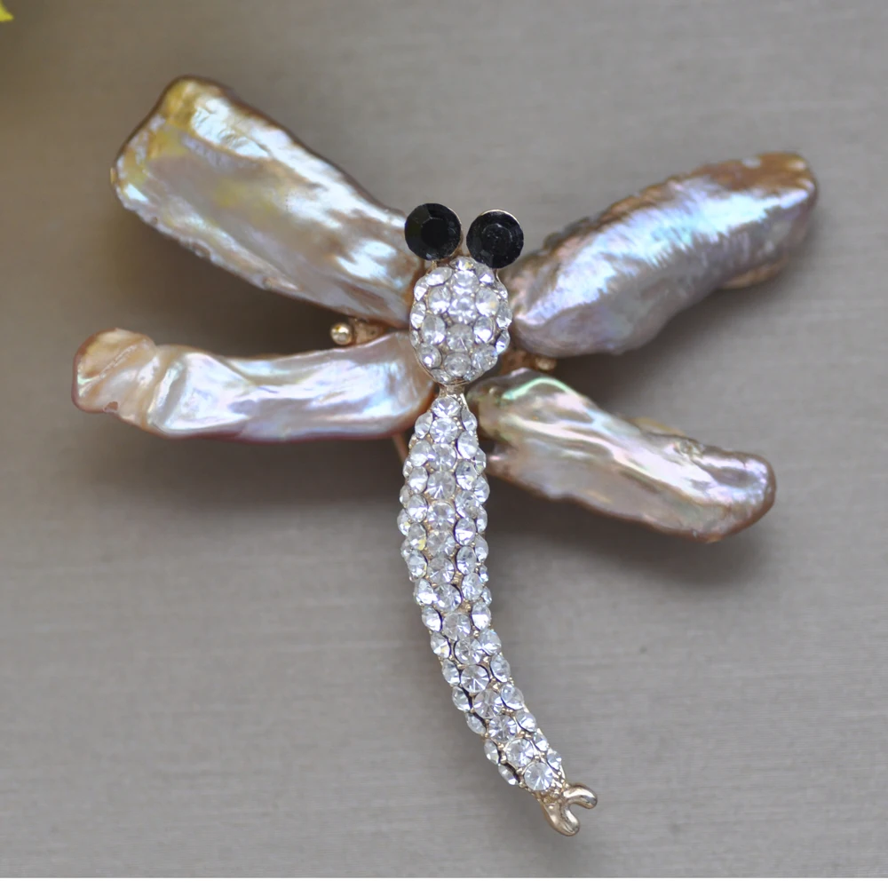 

P5838 ручная работа 80 мм белая курица-носок FW Хризантема с жемчужиной брошь