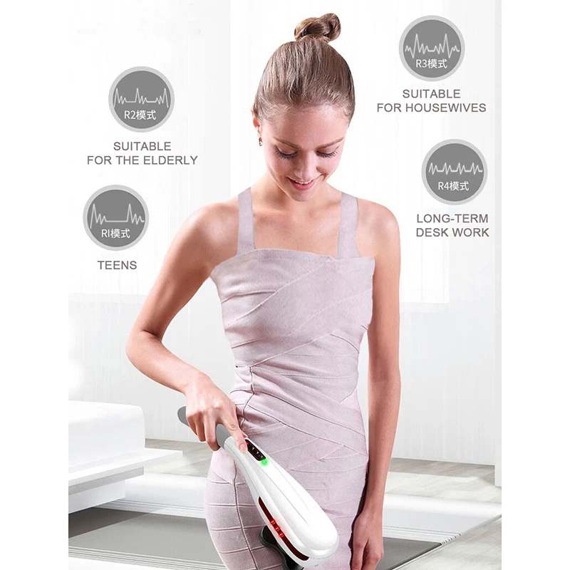 Хороший Здоровый перезаряжаемый ручной глубокий массажер для мышц спины стопы