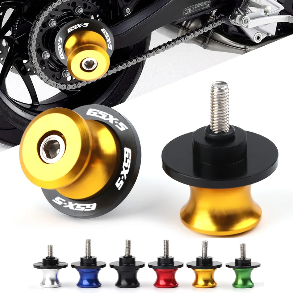 

For Suzuki GSXS750 GSXS1000 F-ABS GSXS 750 1000 Motorcycle Accessories CNC Aluminum 8MM Swingarm Spools Slider Stand Screw