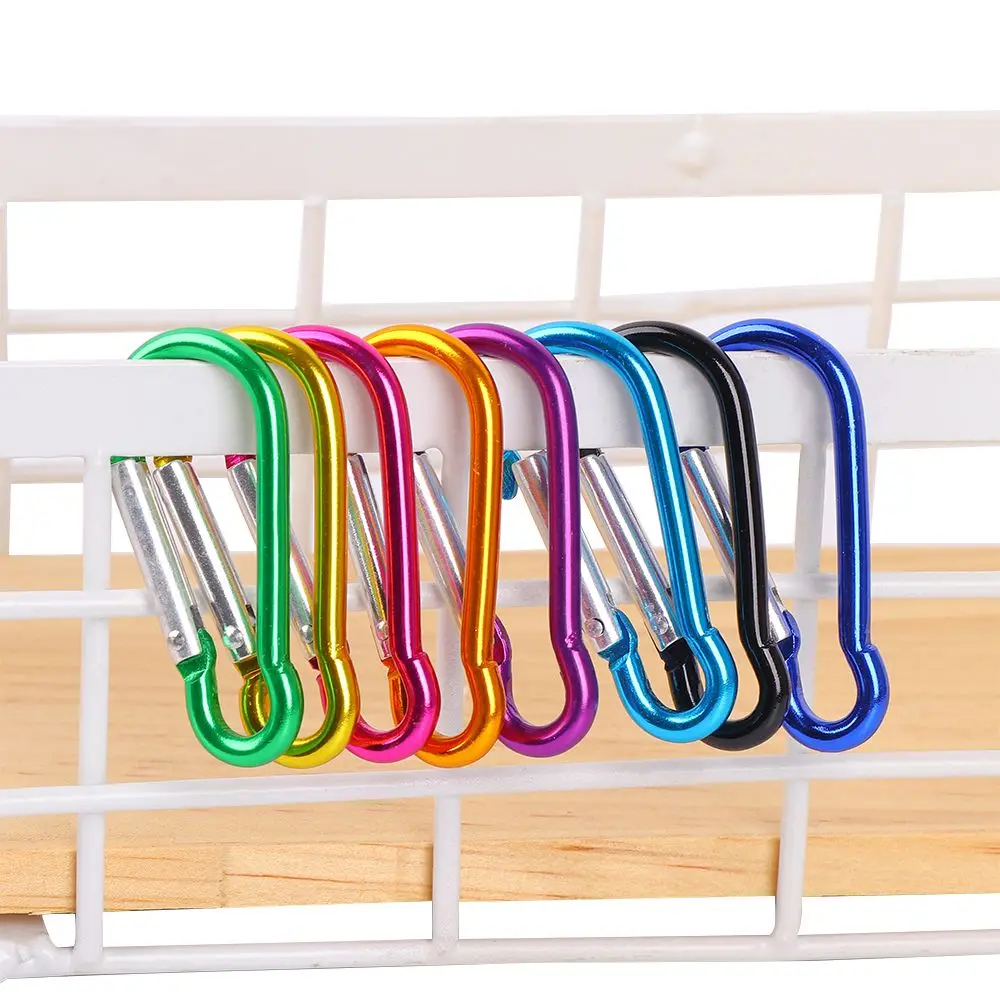 

10pcs Aluminium Alloy Climbing Camping Hiking Hook Carabiner Keychain Buckle