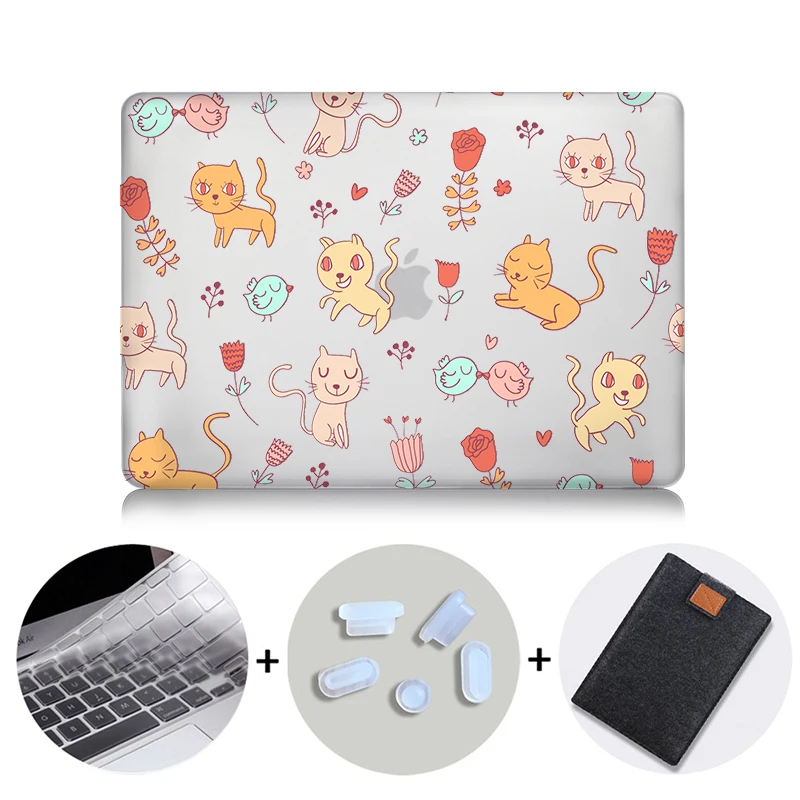 MTT милый мультяшный чехол для Macbook Air 11 13 Pro 13 15 Touch Bar Crystal Cover для mac book 12 дюймов retina 13,3 сумка для ноутбука - Цвет: MB06