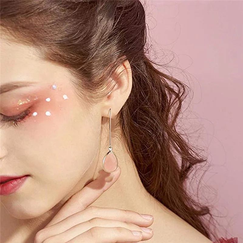 Модные женские серьги ручной работы с натуральным подвесным