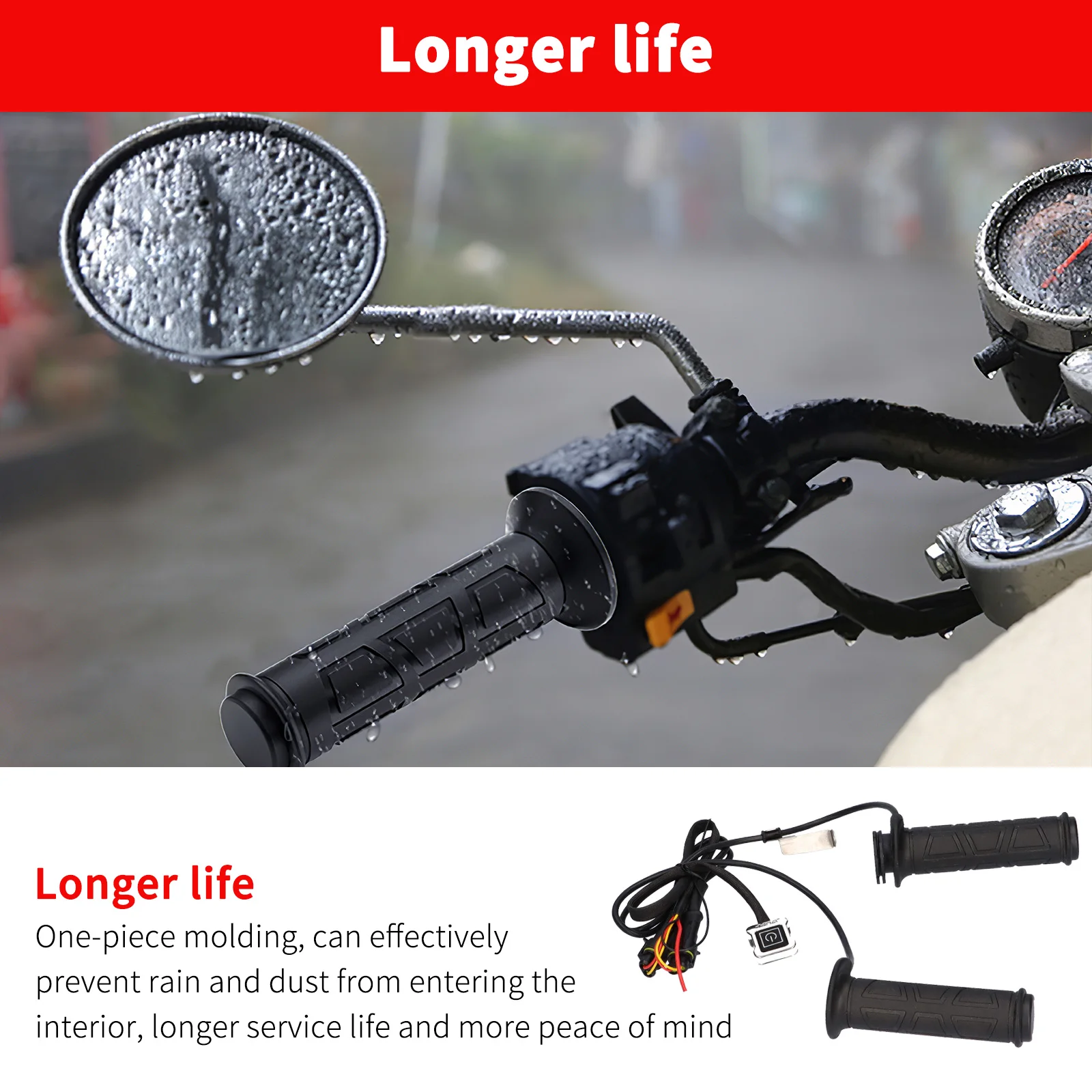 

Черные Автоматические мотоциклетные ручки 22 мм/0,86 дюйма, рукоятка с электрическим подогревом для мотоцикла, ручка для мотоцикла, горячая Ра...