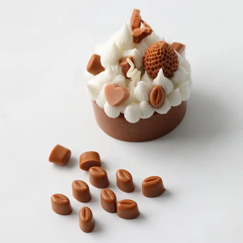 Moule à bougie en Silicone DIY  Mini moule à chocolat d'amour  moule de décoration de gâteau à la