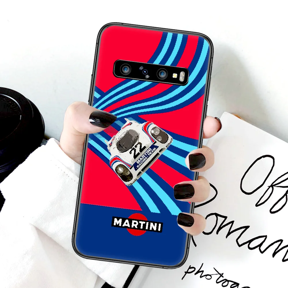 

Martinin luxury Racing Phone Case For Samsung Galaxy Note S 8 9 10 20 Plus E Lite Uitra black Bumper Pretty Etui Fashion Funda