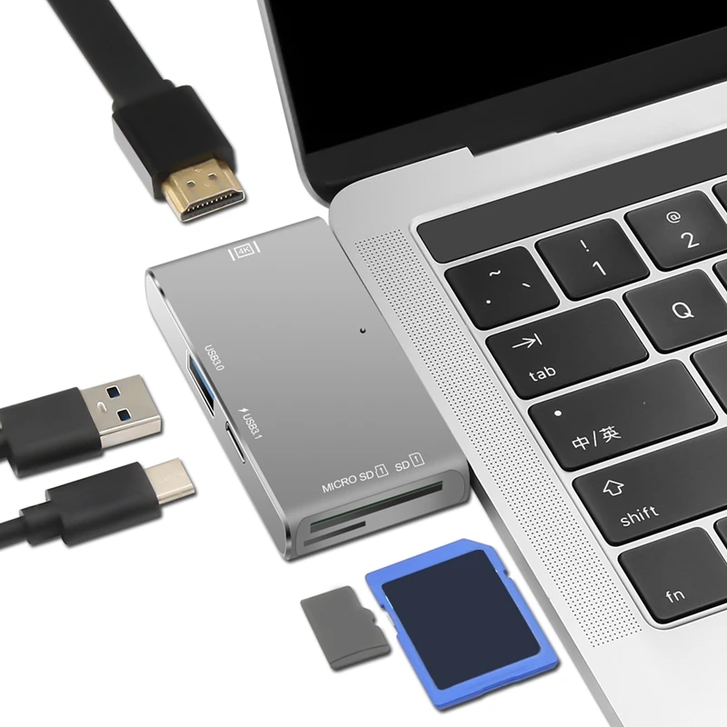 YC212 Многофункциональный 4K USB C Тип USB3.0 USB3.1 адаптер HDTV видео кабель ридер конвертер