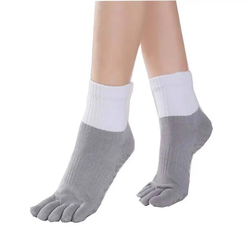 Cotton Thickened Winter High Tube Yoga Socks 3 PAIRS Five-finger Pilates Floor Sports Socks Ballet Sports Socks Female Girl