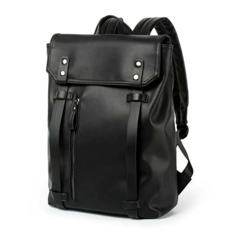 

Модный кожаный рюкзак в Корейском стиле для мужчин, дорожный мужской рюкзак с Leahter, деловые школьные портфели для ноутбука