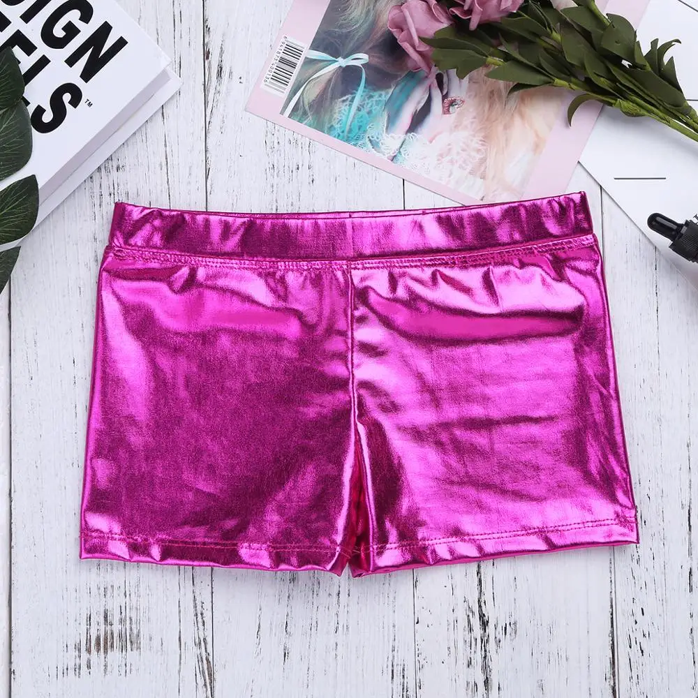 Гимнастический костюм для девочек короткий Блестящий Купальник балета