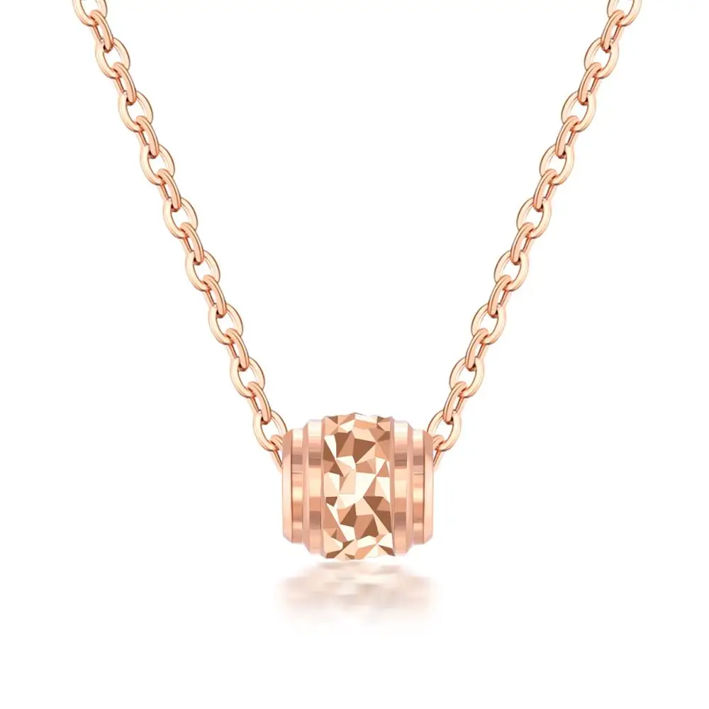 

ZOCAI 18K Gold Necklace Women Rose-Gold Small Waist Choker Pendant for Girl Embellished Jewelry Box Birthday Gift P00214