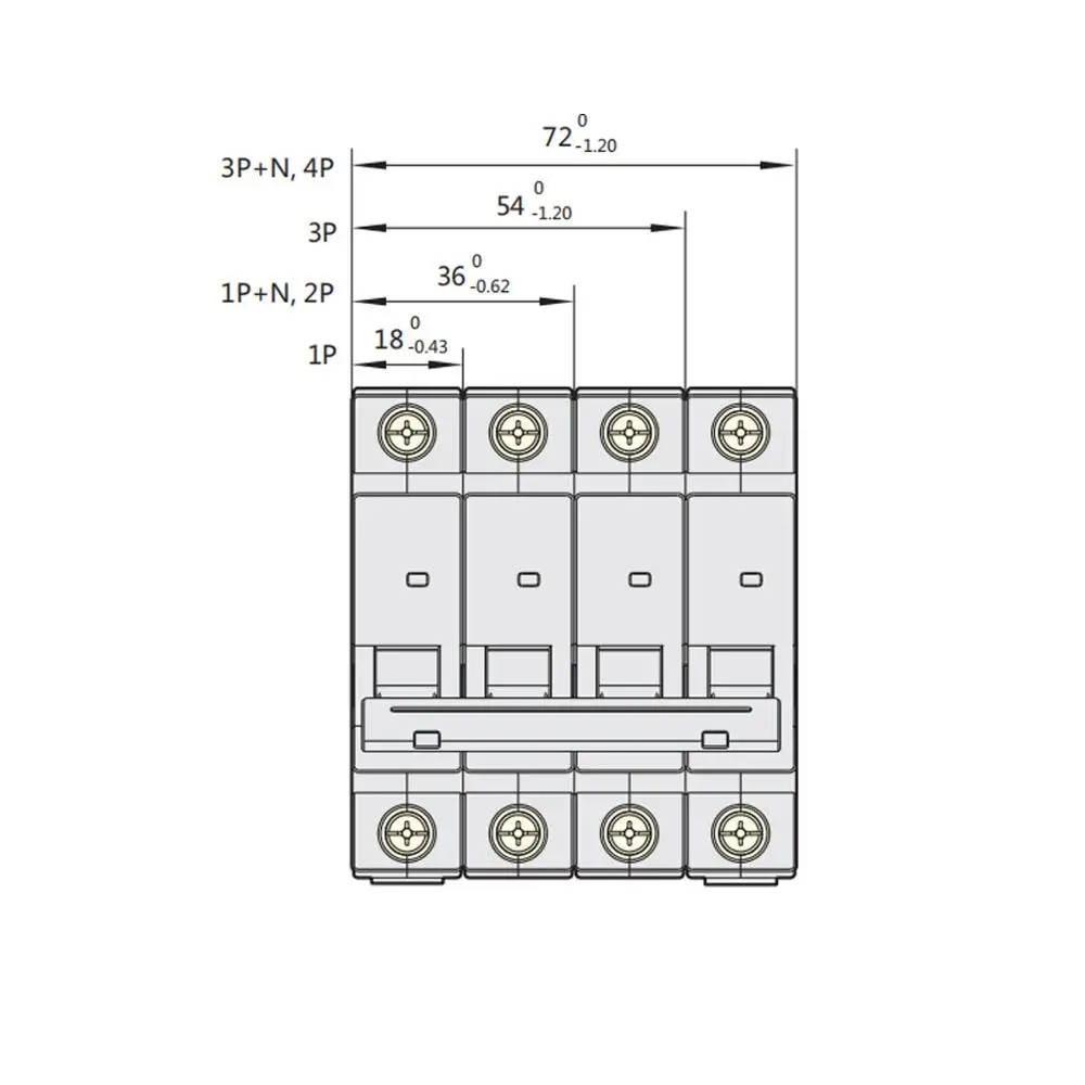 CHNT CHINT NXB-63 4P AC 230/400V Miniature Circuit Breaker C 6 10 16 20 25 32 40 63A Overload Protector DZ47 Style Air Switch |