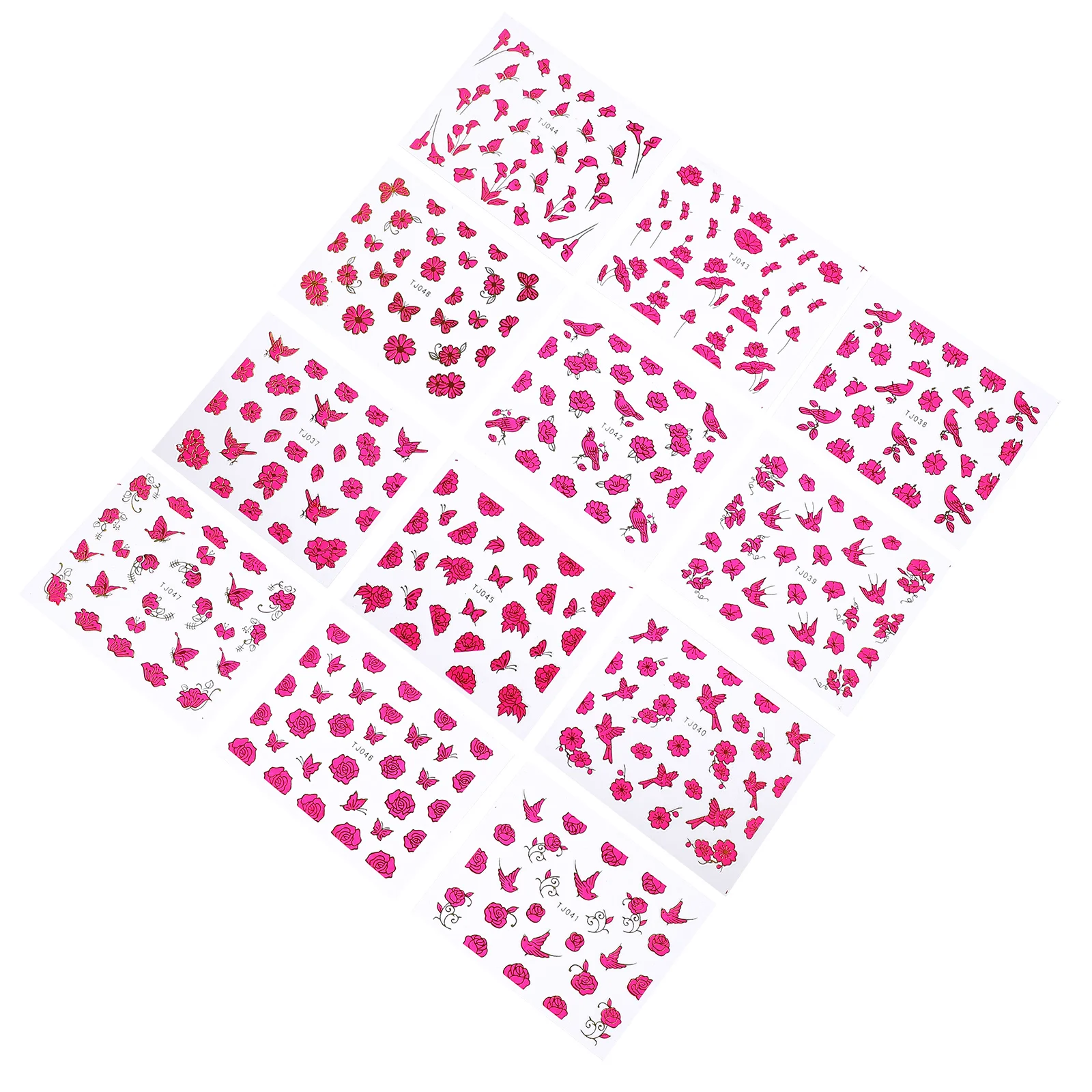 

24 Sheets Decorative Nail Art Sticker DIY Nail Decals Nail Ornament