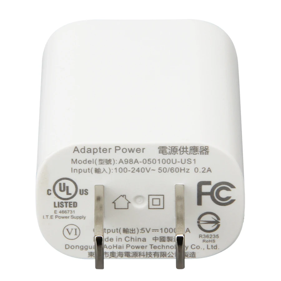 UL PSE BSMI FCC CB Сертифицированный US 5V 1A Android дорожное быстрое зарядное устройство USB